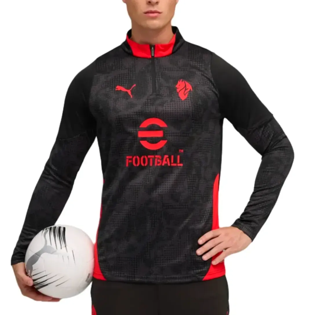 AC Milan black training technical soccer sweat top 2025/26 - Puma